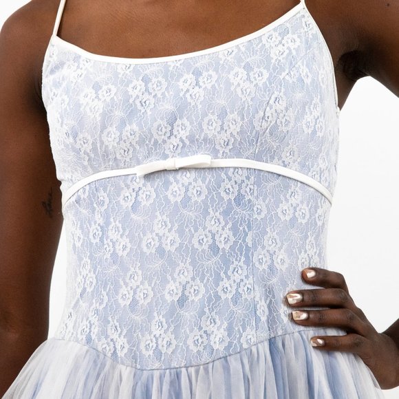 Vintage 90s 2 Cinderella Ball Gown Dress Blue - Picture 2 of 9